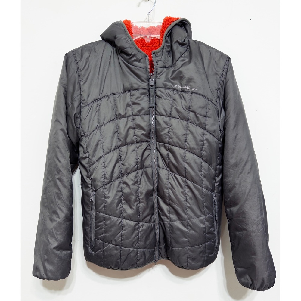 Eddie Bauer Women's sz XS Quilted Puffer Jacket Hooded outdoor‎ travel hiking